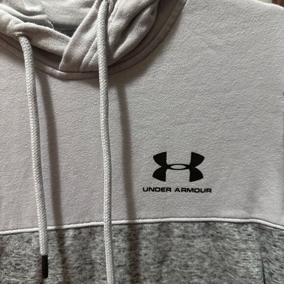 Under Armour T-shirt Hoodie Grey - Workout Sweater - Picture 2 of 6